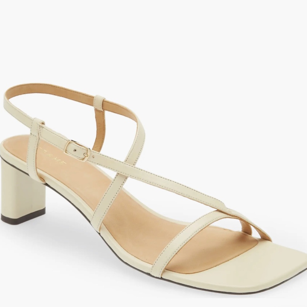 Frame Women’s Le Braxton Beige Strappy Sandal as 38.5 (8.5)